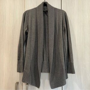 International Concepts | Open Front Waterfall Cardigan | Grey | Petite Small